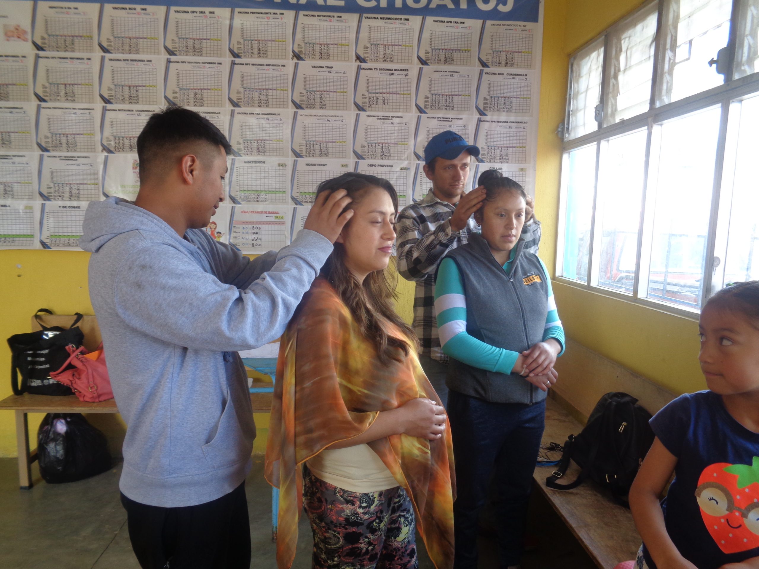 Practising relaxation techniques at a women's group in San Francisco, Guatemala